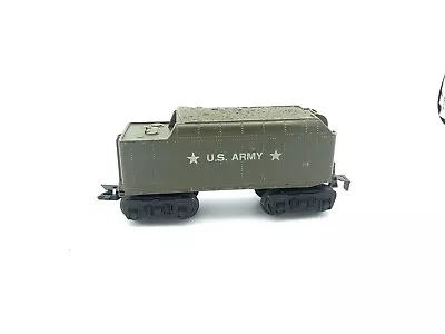 Marx Trains US ARMY Olive Drab Tender #1951 8 Wheel Tilt Coupler Rubber Stamped • $14.95