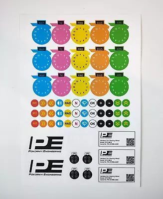 Pokornyi Engineering GT3 WLS Wheel Stickers For Car Simulator • £12