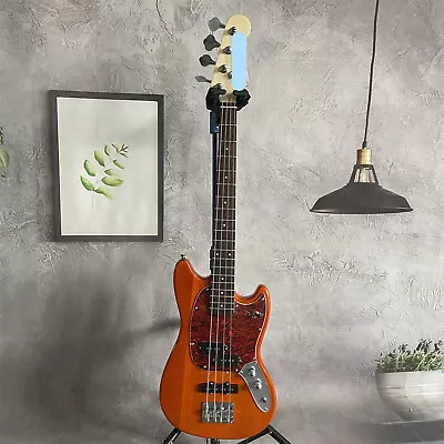 Orange Body Electric Precision Bass Guitar Rosewood Fretboard Chrome Parts • $268.77