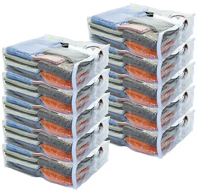 10-Pack Clear Vinyl Zippered Storage Bags 24 X 27 X 7 For Comforters And Bedding • $34.99