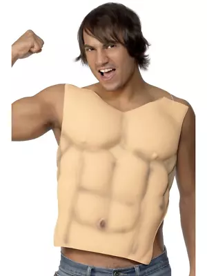 Adult Mens Mens EVA Chest Six-Pack Waiter Hen Night Smiffys Fancy Dress Costume • $18.45