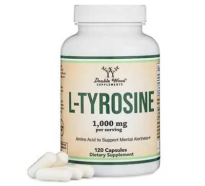 L-Tyrosine 1000mg | 120 Capsules | Free Form | Non-GMO Gluten Free | By D.Wood • $15.98