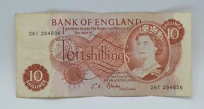 J.S. Fforde 10 Shilling Note  (Introduced In 1961  Until The 1970s) • £7.99