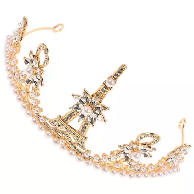  Wedding Accessories Eiffel Tower Crown Bride Headgear Vintage • $10.71