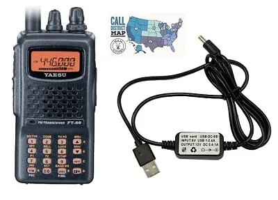 Yaesu FT-60R Dual Band 5W FM HT Radio With Yaesu Compatible USB Charging Cable • $224.95