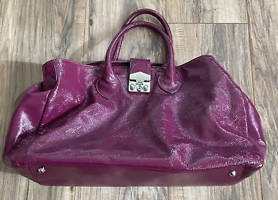 Maurizio Taiuti Large Wine/Plum Leather Slouchy Shoulder Bag Boho Purse Italy • $49.97