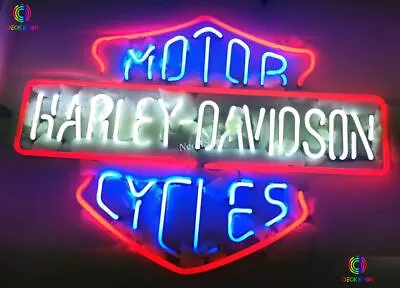 New HOT Harley Davidson HD Handmade Real Glass Neon Sign Racing Motor Beer Light • $36