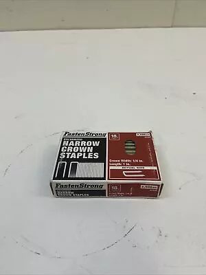 Fasten Strong Galvanized Narrow Crown Staples 18 Ga 1” Length 1/4” Crown 2500 • $14.99