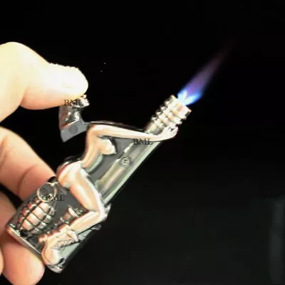 Cool Metal Jet Torch Gas Butane Refillable Lighter Sexy Windproof Lighter Gifts • £5.99