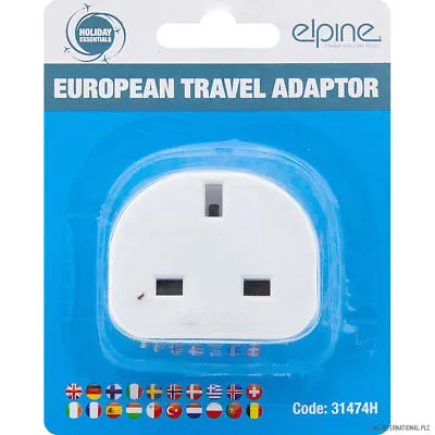 £1.99 • Buy UK To EU Euro Europe European Travel Adaptor Plug 2 Pin Adapter - *CE COMPLIANT*