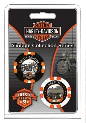 Harley-Davidson Vintage Series 3 - 1915 Model 11-J Collectible Poker Chips • $8