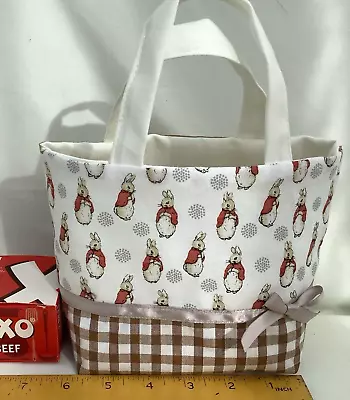 Child's Bag Gift Idea Mini Handbag Petter Rabbit Fabric Handmade In Cheshire • £5.28