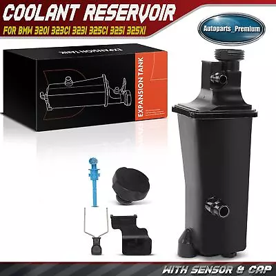 Coolant Expansion Tank Pressurized Coolant Reservoir & Sensor & Cap For BMW E46 • $29.99