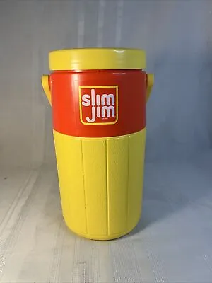 Coleman Vintage 1994 Slim Jim MTV TRL 1/2 Gallon Thermos Cooler Jug Red & Yellow • $22.74