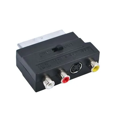 RGB SCART Male To 3 RCA S-Video AV TV Audio Adapter  For Video DVD Recorder TV • $5.99