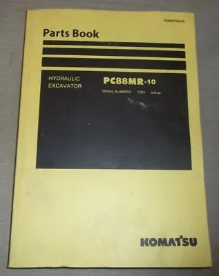 Komatsu Pc88mr-10 Excavator Parts Manual Book Catalog S/n 7001-up • $69.99