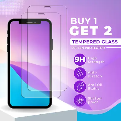 £3.75 • Buy Gorilla Tempered Glass Screen Protector For IPhone 14 13 11 Pro X XR Max Cover