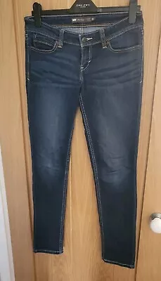 Levis W28 L32 Demi Curve Low Rise Skinny Jeans Blue Denim • £14.99