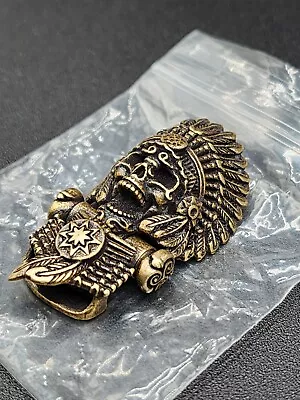 1 Paracord Bracelet DIY Accessories Pendant Brass Parts Chief Skull Buckle USA • $39.98