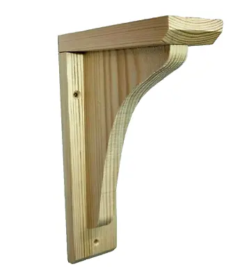 2 X Pine Wooden Shelf Brackets Gallows Bracket 135mm X 200mm  • £15.50