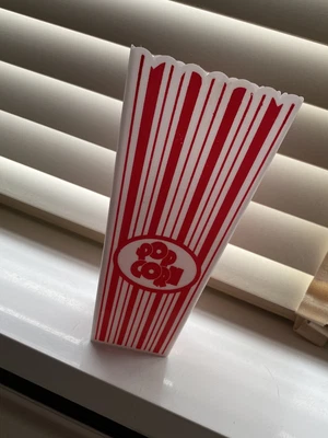 TALL POPCORN BOX Movie Night Home Cinema Snack Sweet Fun Retro Bowl Serving Dish • £6