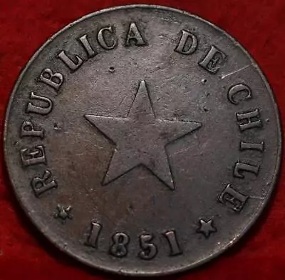 1851 Chile Un Centavo Foreign Coin • $7.03