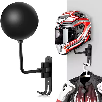 Motorcycle Helmet Holder Hook Jacket Bag Display Wall Mount Hanger Rack Bike • $18.99