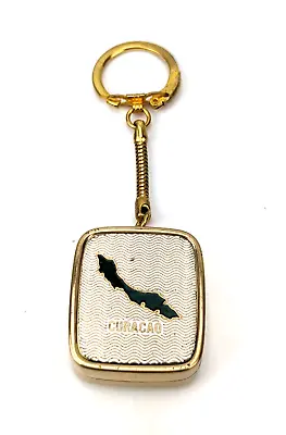 Vintage Sankyo Music Box Key Chain Fob Ring Gold Tone Curacao Works Great! #C2 • $43.60