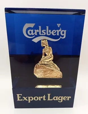 Vintage 1970s Carlsberg Export Lager Pump Bar Front Acrylic Retro Home Bar • £39