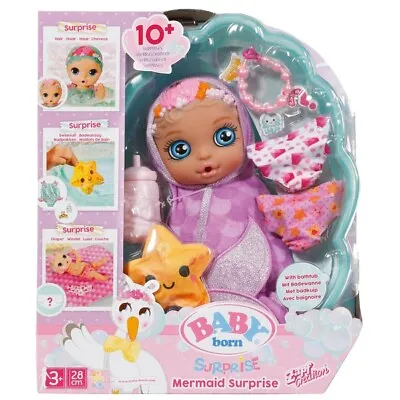 £44.99 • Buy Baby Born Mermaid Surprise 28cm Doll Bathtub & 10+ Surprises New Kids Xmas Toy