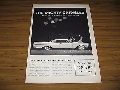 1957 Print Ad The Chrysler Windsor 2-Door Hardtop Mighty • $10.93