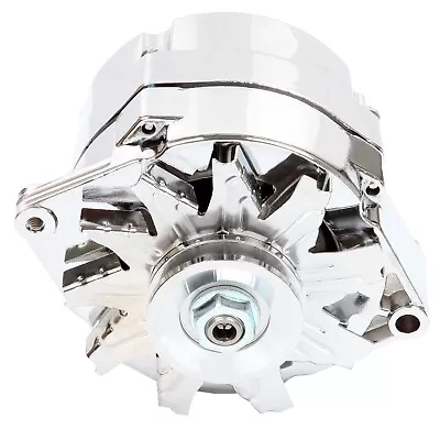 $69.89 • Buy Alternator For Chrome 1 Wire Self Exciting Street Rod GM 305 350 BBC 7127-SE105C
