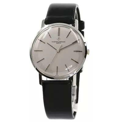 $3965.20 • Buy VACHERON CONSTANTIN Round Face Watches 6563 Stainless Steel/Leather Mens