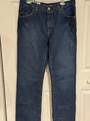 Men’s FR Ariat Work Jeans 34/34 Low Rise Boot Cut M4 CAT2 NFPA 2112 NWT • $69.99