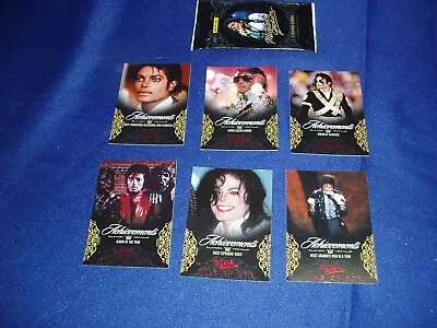  Michael Jackson 2011 Panini 6 Mint Achievements Cards & 1 Wrap  (Set 3) • $2.75