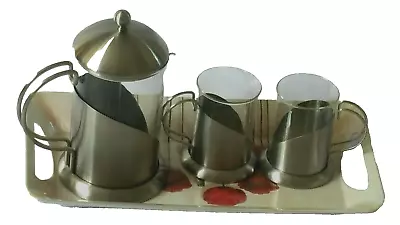 PYREX Coffee Tea Maker Tea Press Serving Teapot  + 2 Mugs Hot Drinks Beverages  • £59.95