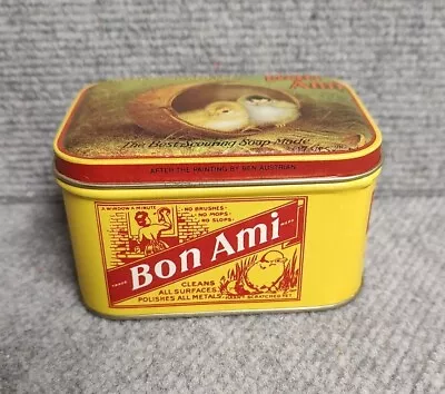 Vintage 1983 Bon Ami Soap Tin  Can Yellow Chicks On Lid Advertising Bristol Ware • $11.04