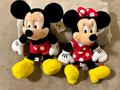 Vintage Disney Theme Parks & Resorts Mickey & Minnie Mouse 15  Stuffed Plush Toy • $14.99