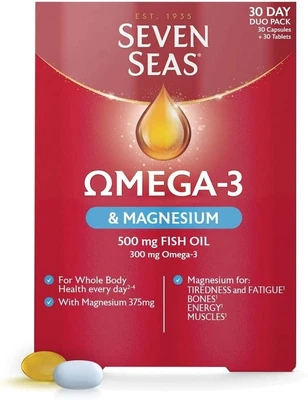 £14.99 • Buy Seven Seas Magnesium & Omega 3