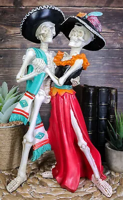 Ebros Day Of The Dead Celebration Skeleton Couple Dancing Figurine 12 Inch • $33.99