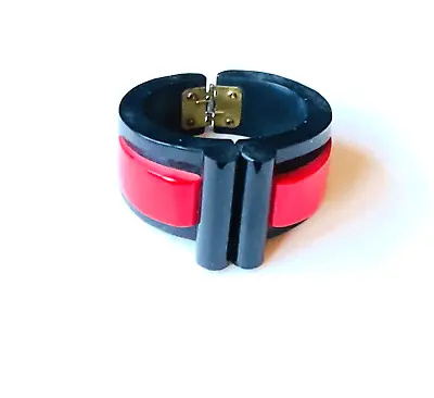 Vtg Deco Marion Godart Paris Resin Plastic Bakelite  Clamper Bangle Bracelet • $155