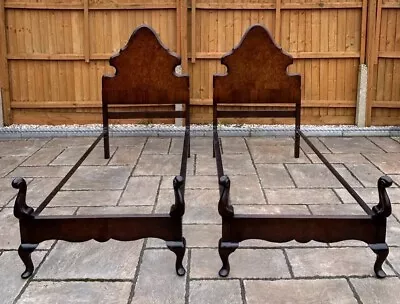 A Pair Of Walnut 1930s Single Bed Frames • £285