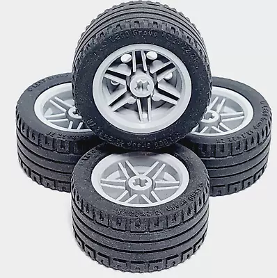LEGO Black Wheel Tyre 43.2 X 22 ZR Tire Assembly Grey 56145 /44309 56145c01 X4 D • $38.99