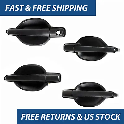 Set Of 4 For Mitsubishi Endeavor Exterior Door Handle Textured Black 04-11 • $38