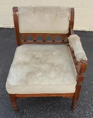 Amazing Rare Victorian One-Armed Lady's Chair – Mid To Late 1800s – NEEDS TLC • $199.99