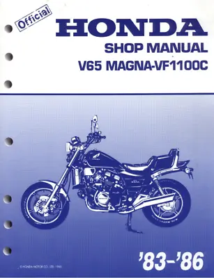 OEM Service Shop Manual 1983-1986 Honda V65 VF1100C VF1100 Magna 1100 COMB BOUND • $40