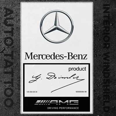 Mercedes-Benz AMG Clear Static Adsorption Interior Car Windshield Decal Sticker • $12.98