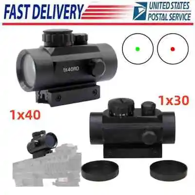 1x30mm/1x40mm Red Green Dot Sight Scope Tactical Reflex Laser For Rifle Rail • $14.99