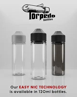Torpedo 120ml Refillable Empty Bottle Container For Liquid Oil Tamper Evident • £239.99
