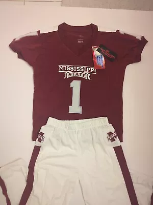 Mississippi State Bulldogs Sz 7t Kids  Football Jersey And Pants SEC MS Uniform • $24.99